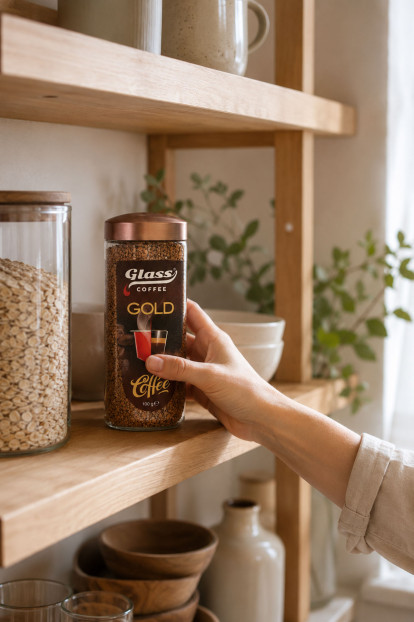 Glass Coffee Gold Kavanoz 100 gr.
