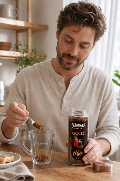 Glass Coffee Gold Kavanoz 100 gr.